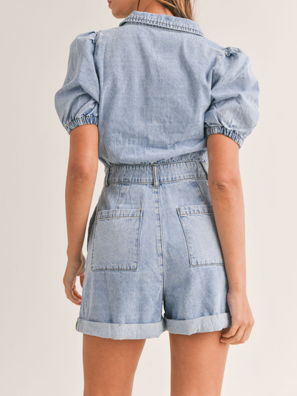 GALA DENIM ROMPER