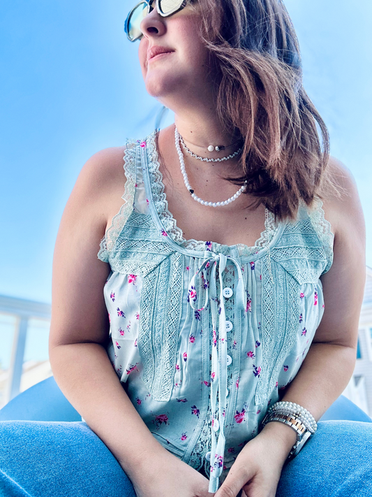 BOHO SAGE TOP