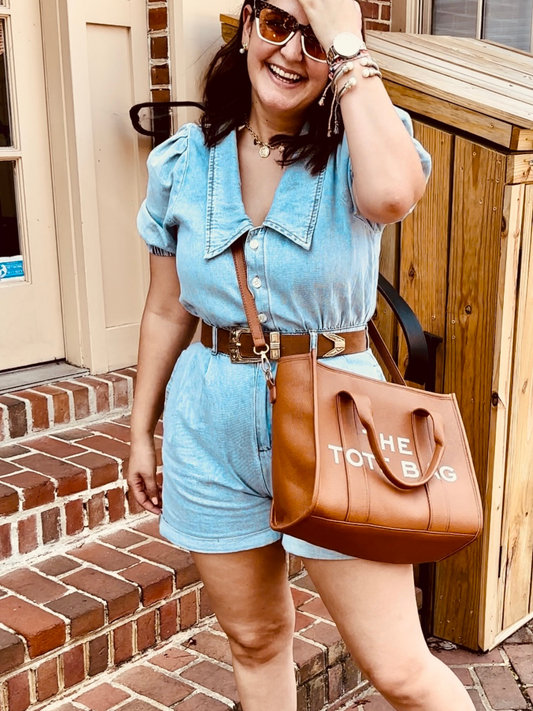 GALA DENIM ROMPER