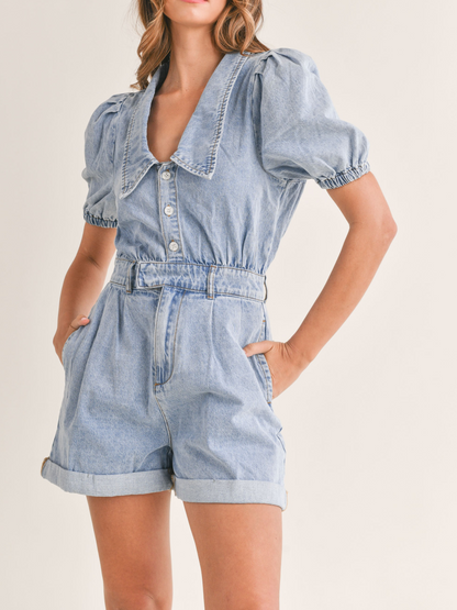 GALA DENIM ROMPER