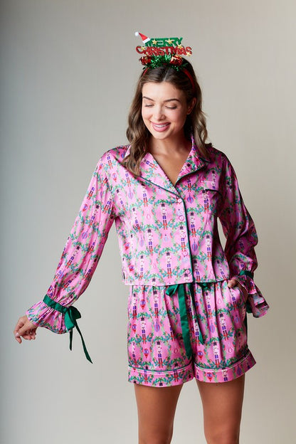 SATIN NUTCRACKERS PAJAMA SET